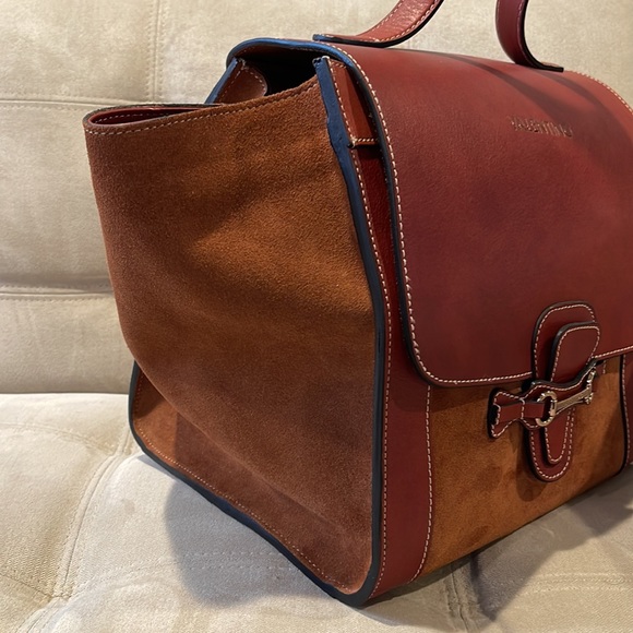 VALENTINO BY MARIO VALENTINO Leather & Suede Amy Satchel - Picture 6 of 17